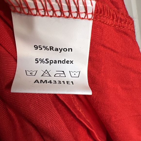 Women’s Blouse 2X Long Sleeve Boho Button Up Flowy Tunic Blouse Red Rayon - Picture 4 of 11